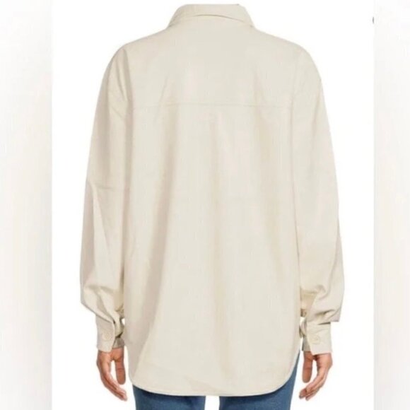 Good American | Better Than Leather Faux Leather Shacket - Picture 3 of 6